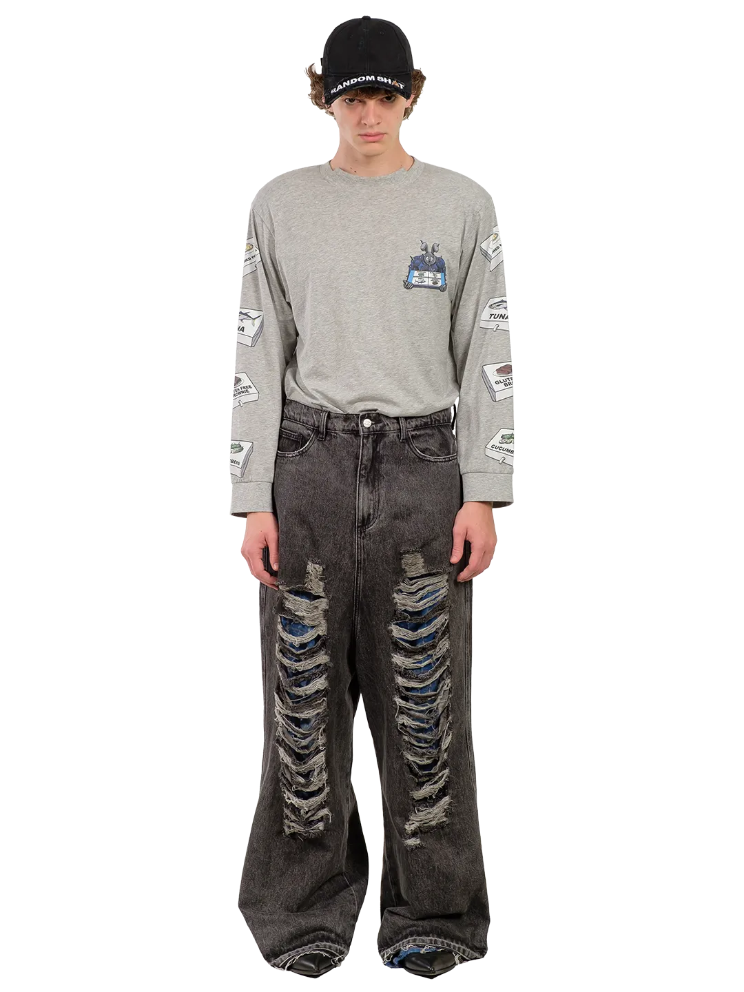 MULTICOLOUR DISTRESSED JEANS