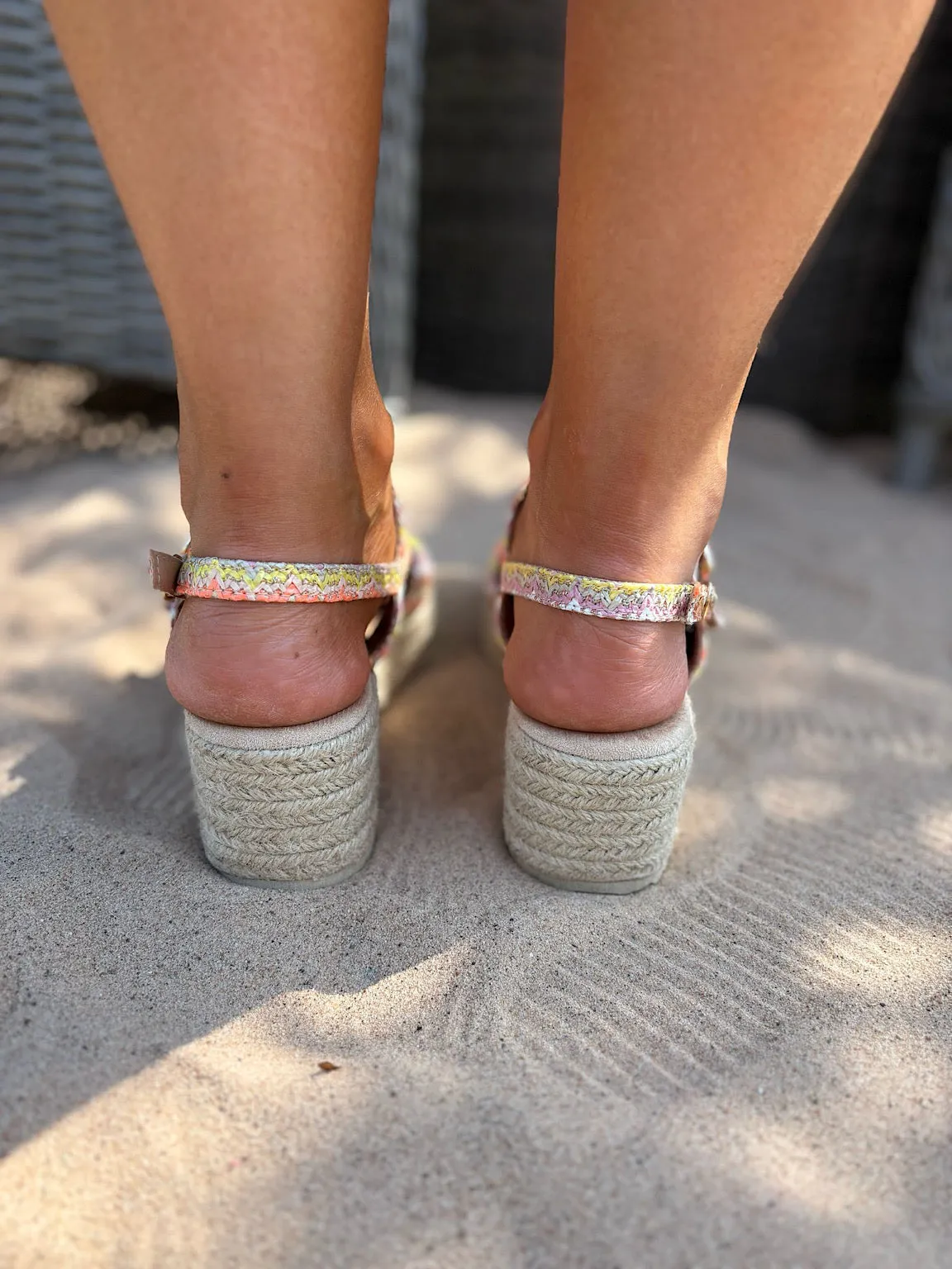 Multicolour Weave Espadrille Sandals