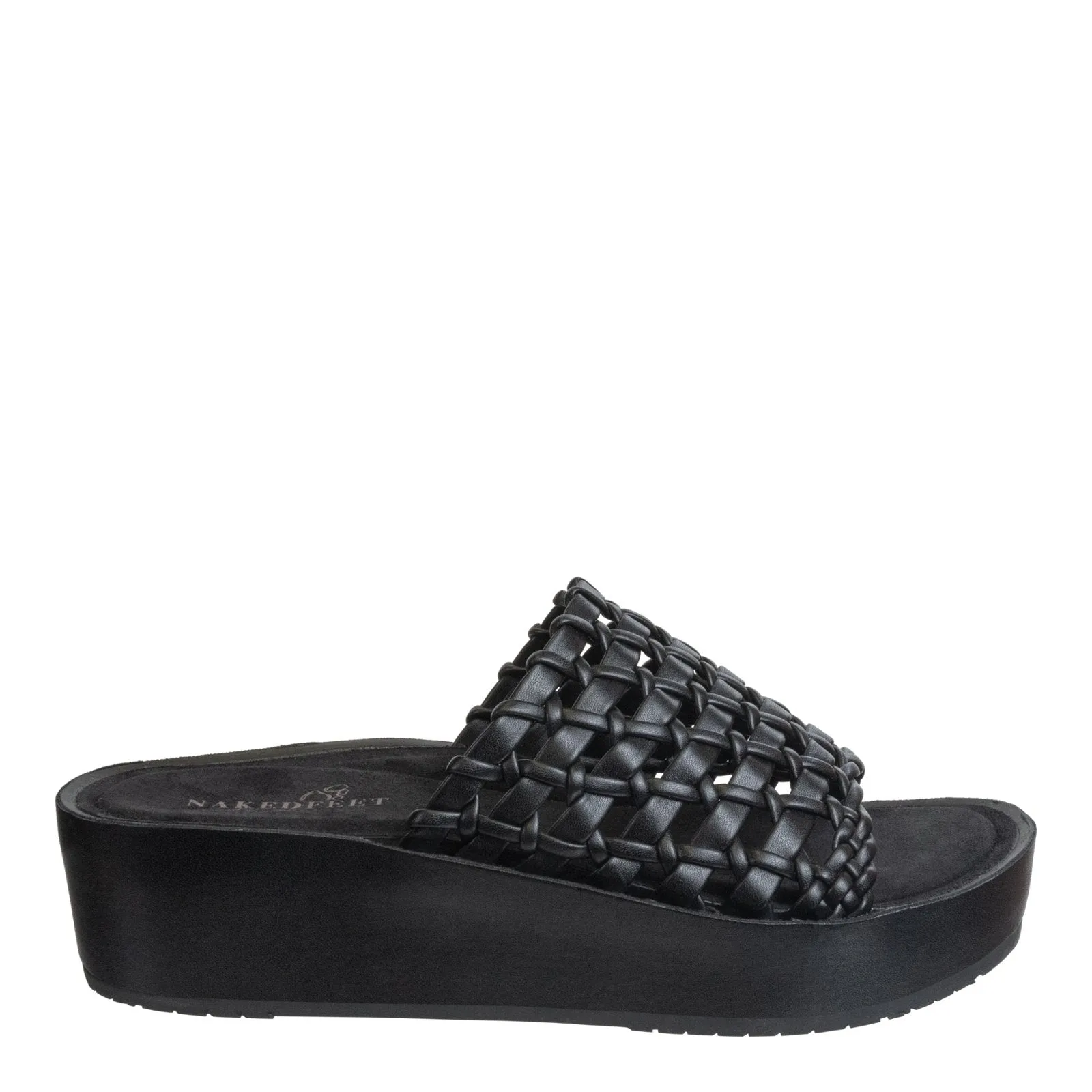 Naked Feet: CYPRUS in BLACK Platform Sandals
