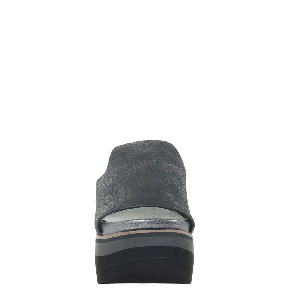 NAKED FEET - FLOW in PEWTER Heeled Sandals