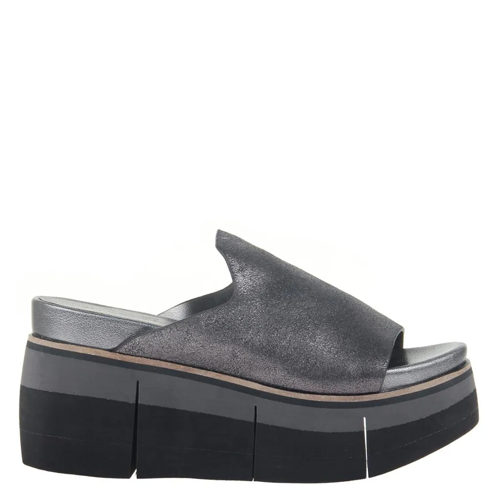 NAKED FEET - FLOW in PEWTER Heeled Sandals