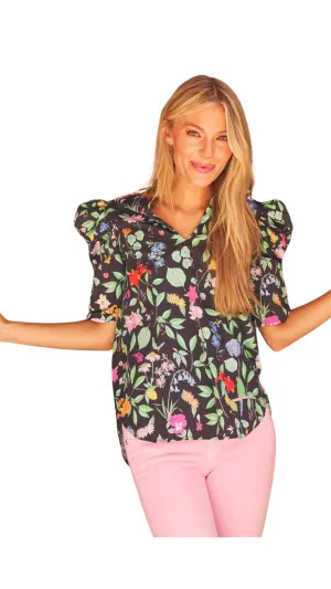 Natalie Blouse - Onyx Wildflower