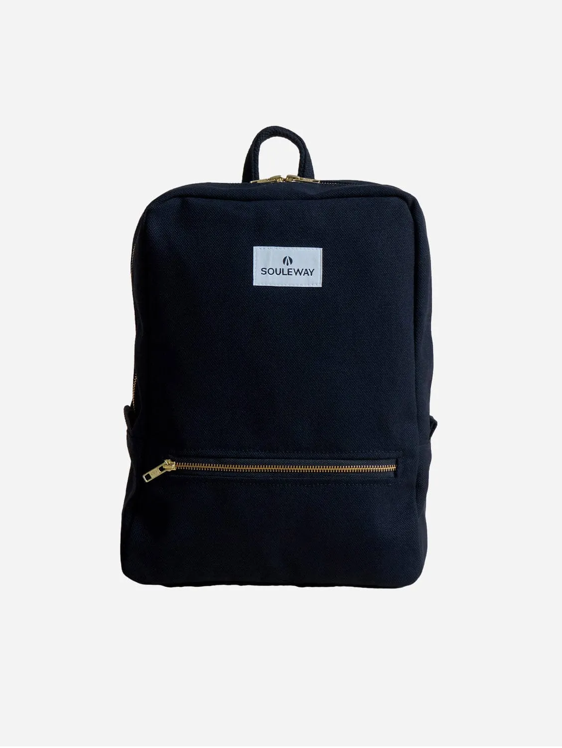 Natural Cotton Canvas Daypack | Night Black
