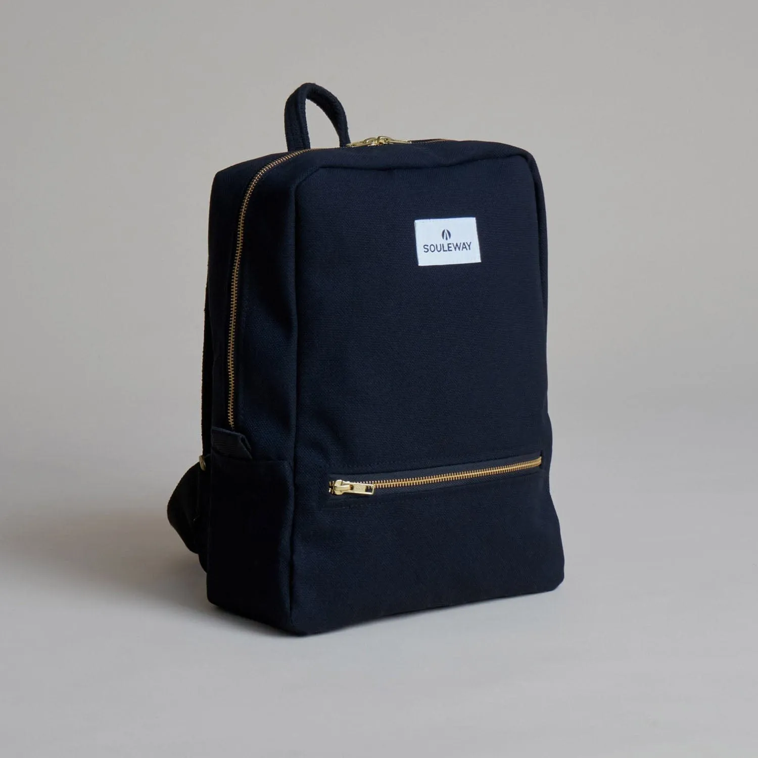 Natural Cotton Canvas Daypack | Night Black