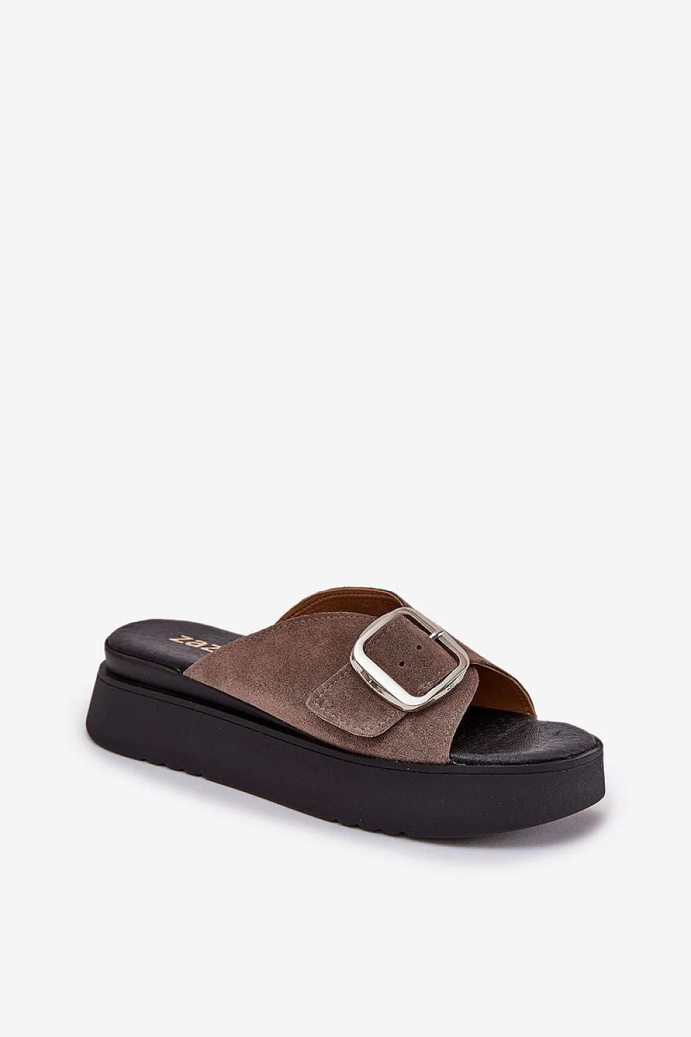 Natural suede sandals