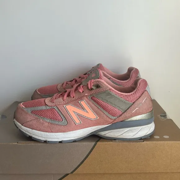 New Balance 990 v5 Cosmic Coral Kids Sneakers- SZ 3 Y