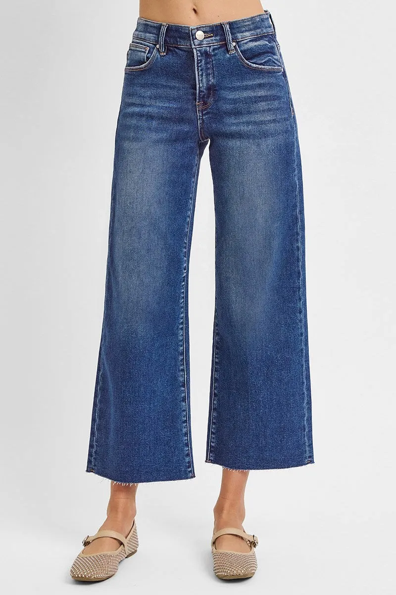 Nova Mid Rise Wide Leg Jeans
