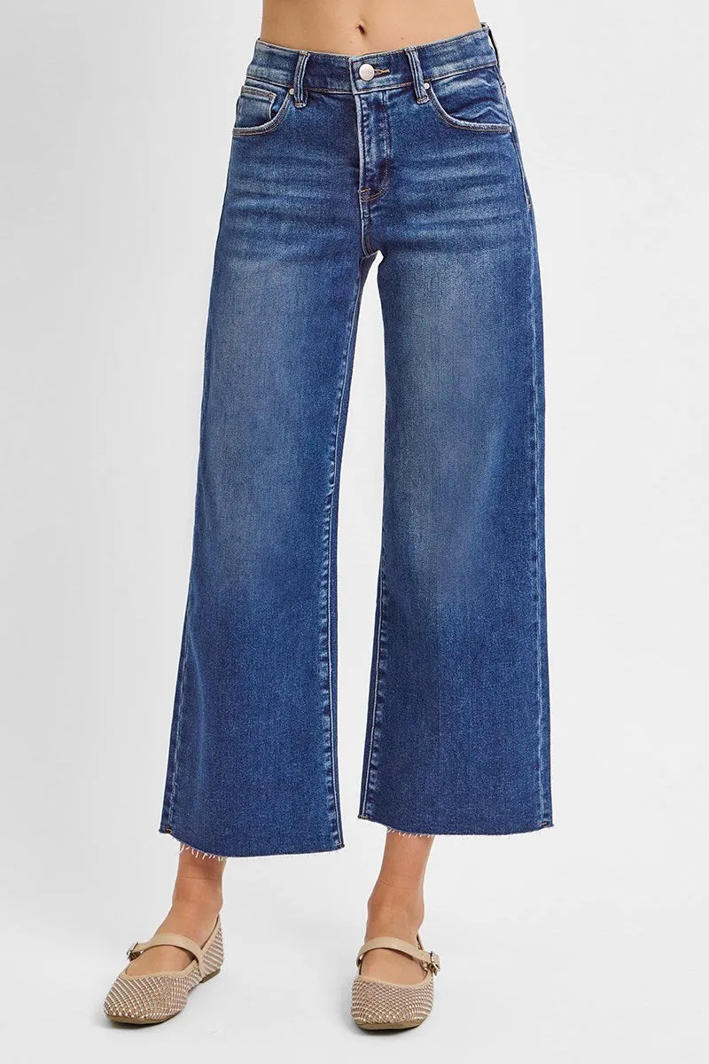 Nova Mid Rise Wide Leg Jeans