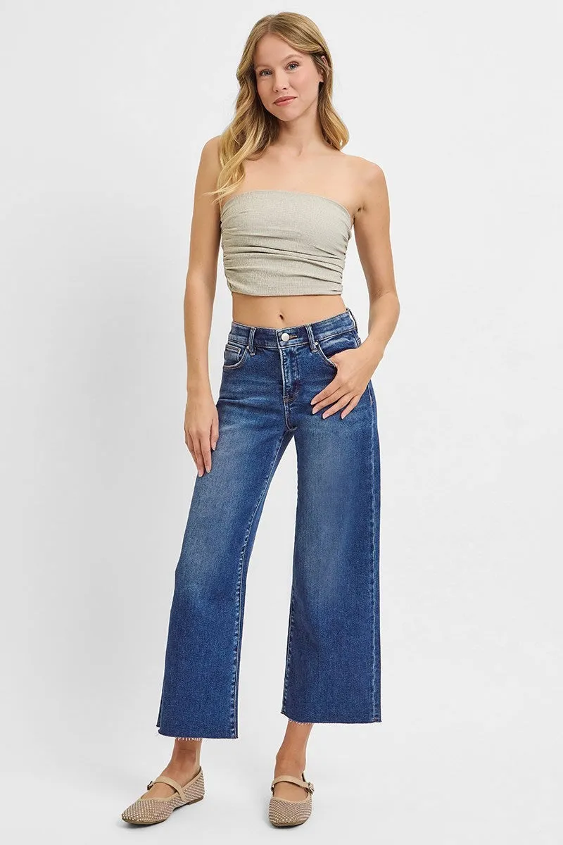 Nova Mid Rise Wide Leg Jeans