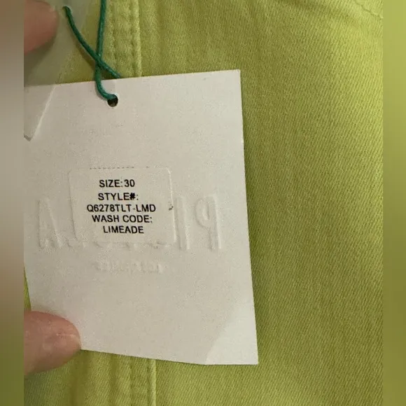 NWT Pistola X Stitch Fix Women’s‎ Jeans in Limeade Size 30
