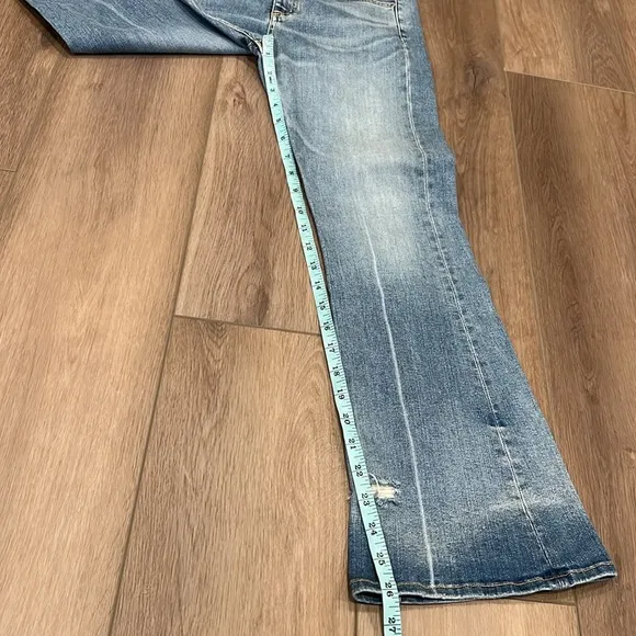 NWT Rag &amp; Bone 10” Flare Jeans Color Vale Cropped Distressed Ripped