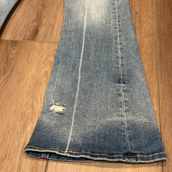 NWT Rag &amp; Bone 10” Flare Jeans Color Vale Cropped Distressed Ripped