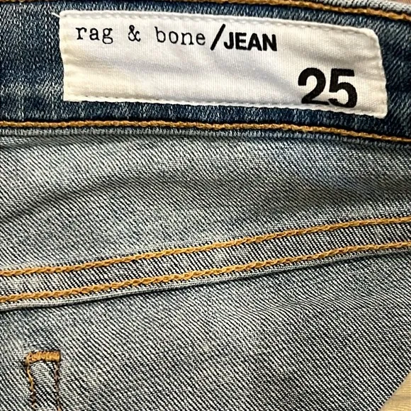 NWT Rag &amp; Bone 10” Flare Jeans Color Vale Cropped Distressed Ripped