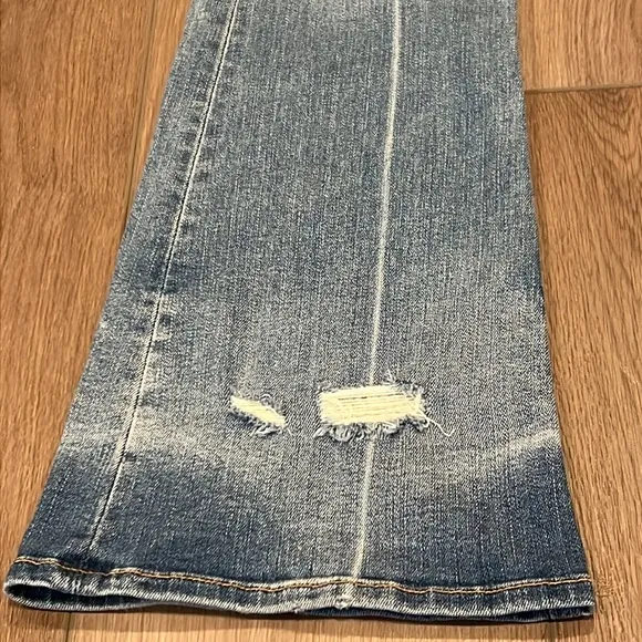 NWT Rag &amp; Bone 10” Flare Jeans Color Vale Cropped Distressed Ripped