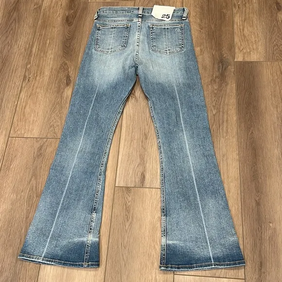 NWT Rag &amp; Bone 10” Flare Jeans Color Vale Cropped Distressed Ripped