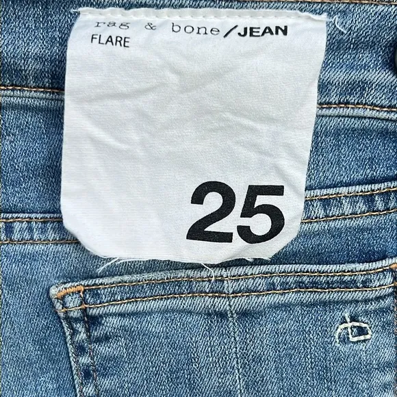 NWT Rag &amp; Bone 10” Flare Jeans Color Vale Cropped Distressed Ripped