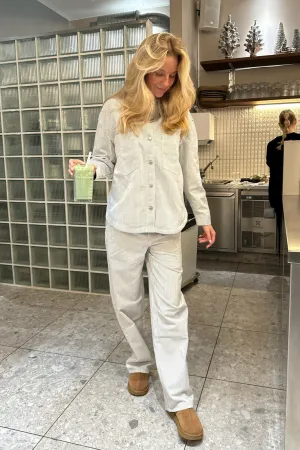 ONLMerle Jeans - Hvid Mørkeblå Stribet