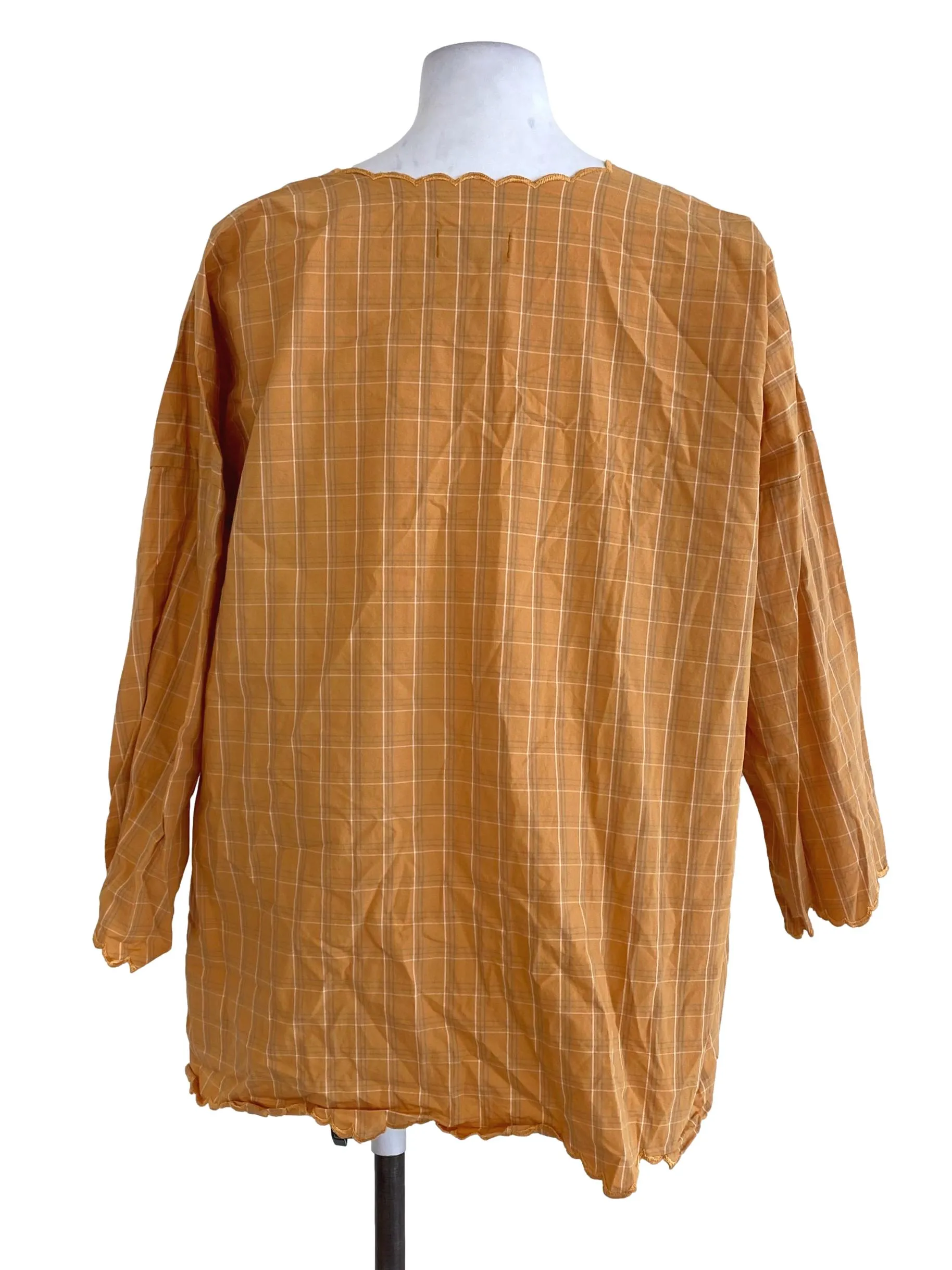 Orange Plaid Top