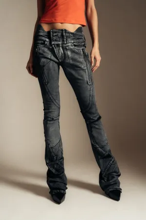OTTOLINGER | BIG WAISTBAND DRAPE JEANS