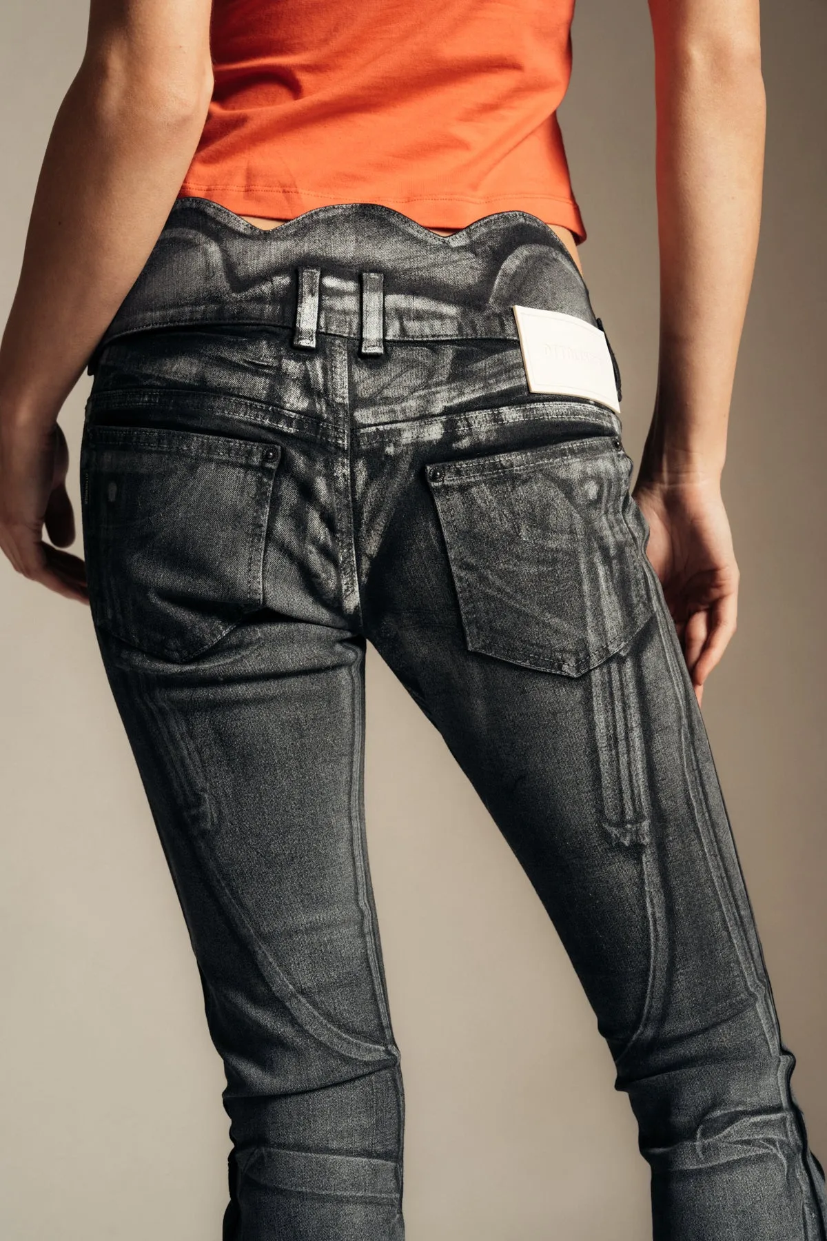 OTTOLINGER | BIG WAISTBAND DRAPE JEANS