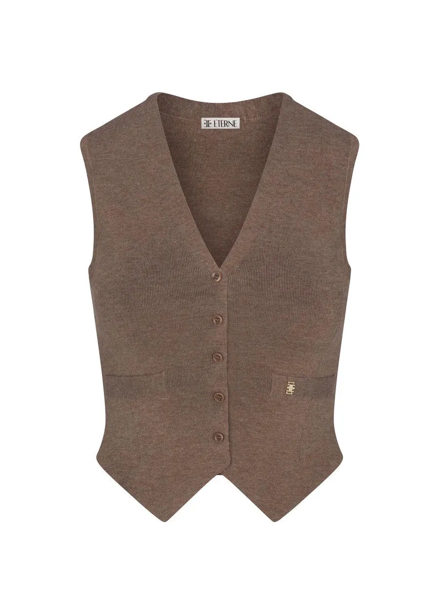 Paige Cashmere Vest (Millet)