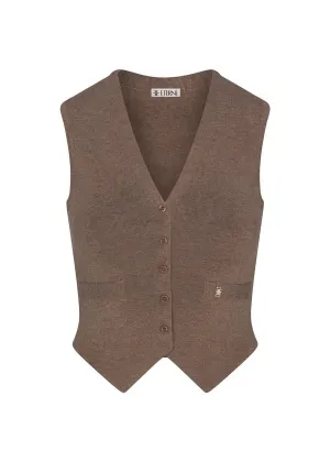 Paige Cashmere Vest (Millet)