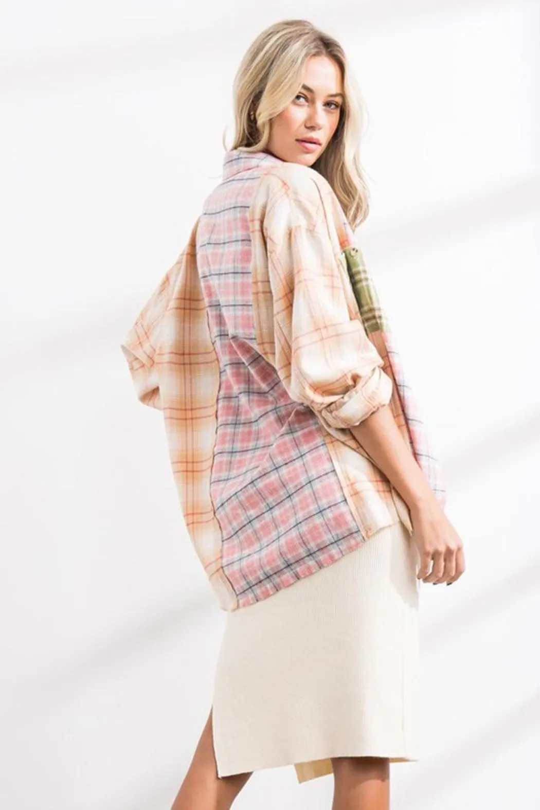 Papermoon - Mixed Plaid Oversized Shirt