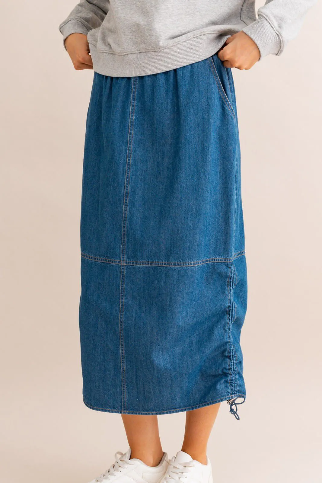 Parachute Denim Skirt