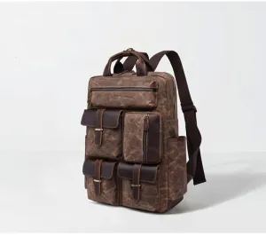 【PDF Pattern】Oil wax canvas bag backpack for men's travel retro canvas bag / backpack pattern