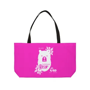 Personalized In My Mama Bear Era Weekender Tote Bag Pink, Gift for Mom