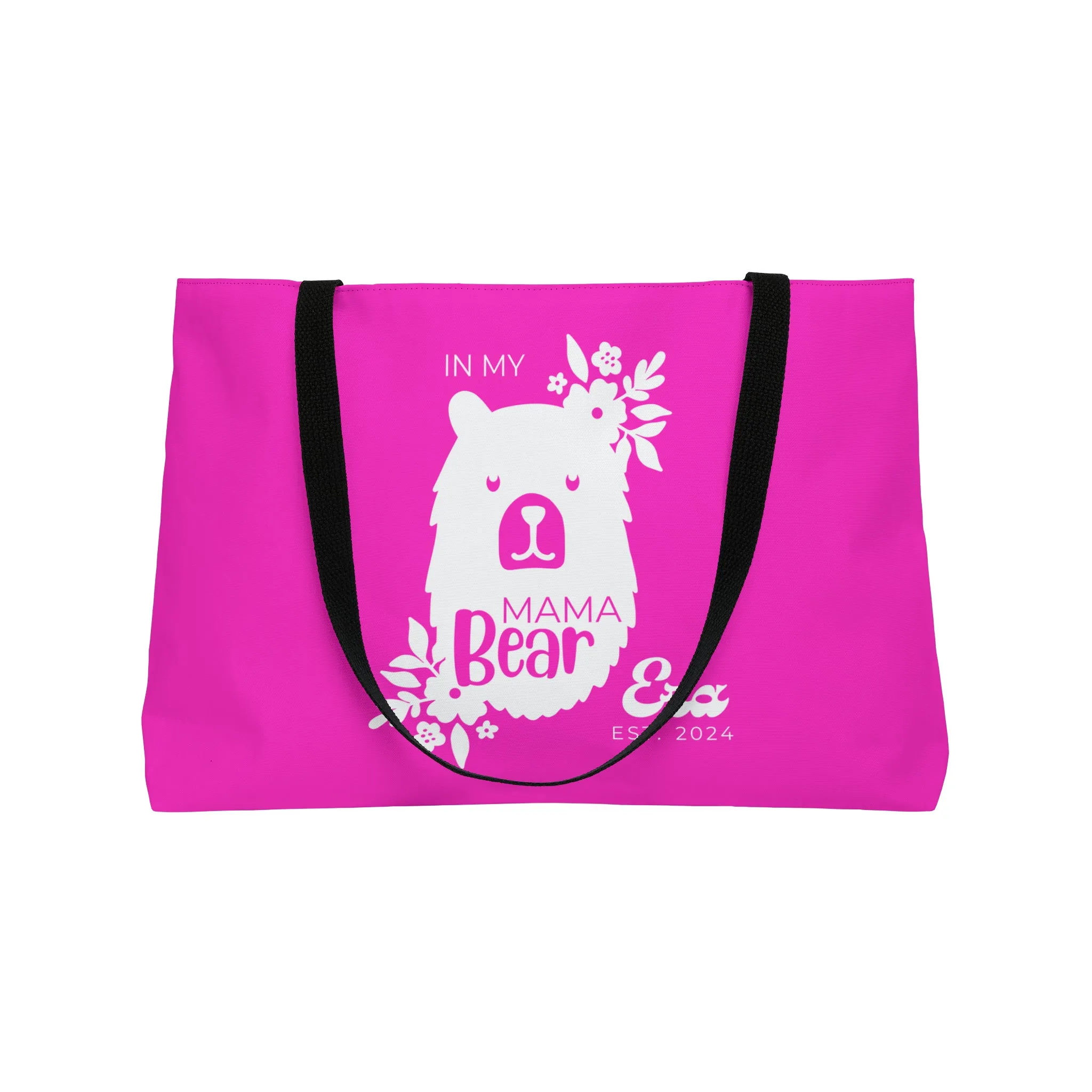Personalized In My Mama Bear Era Weekender Tote Bag Pink, Gift for Mom