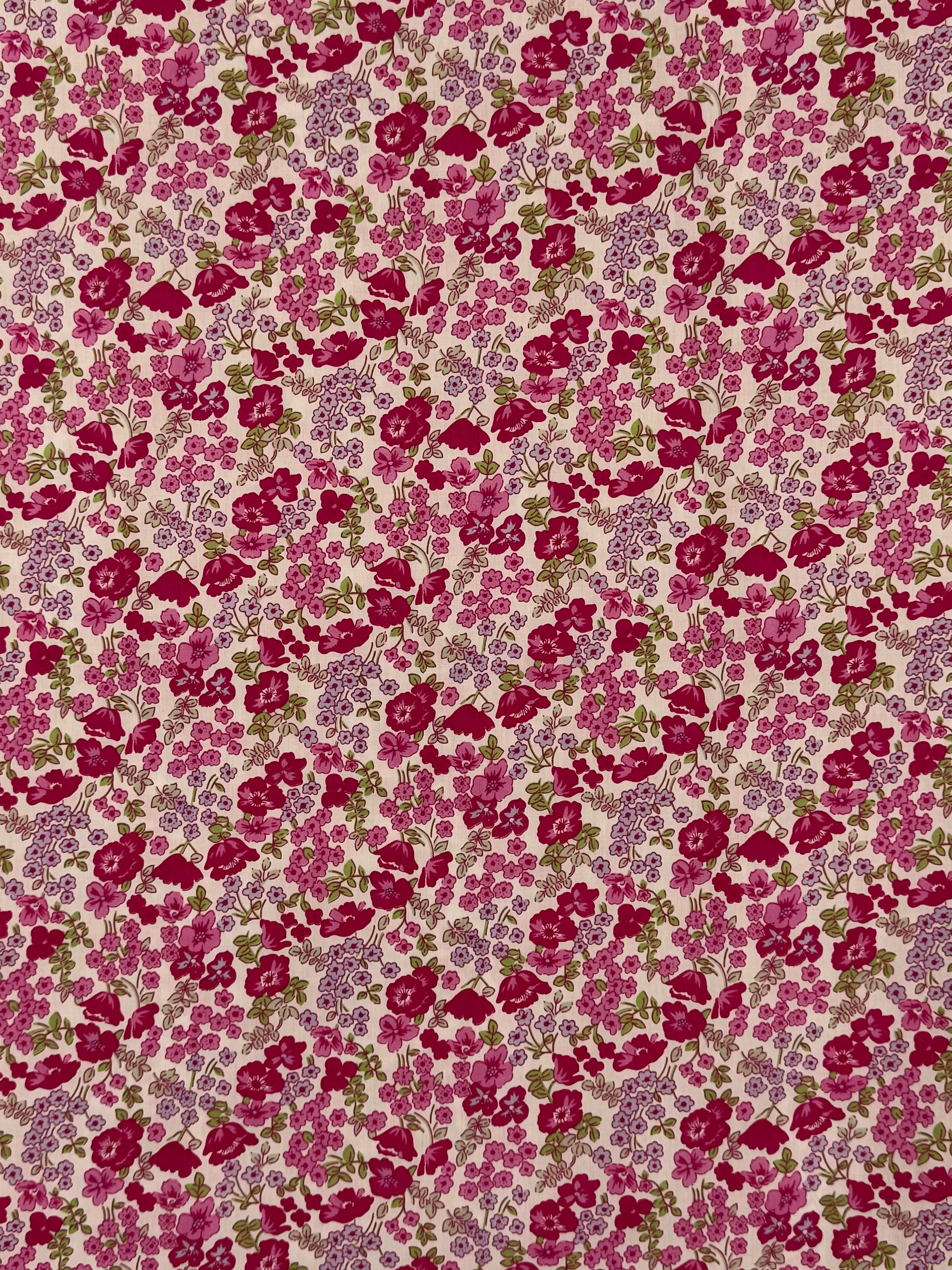 Pink Floral Cotton Lawn