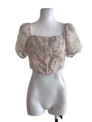 Pink Floral Layered Top