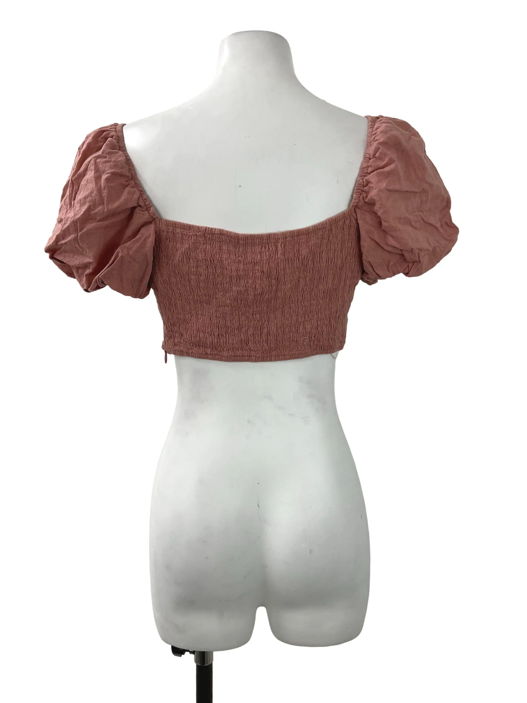 Pink Twist Cropped Top