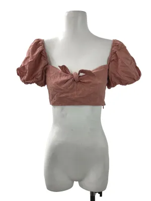 Pink Twist Cropped Top