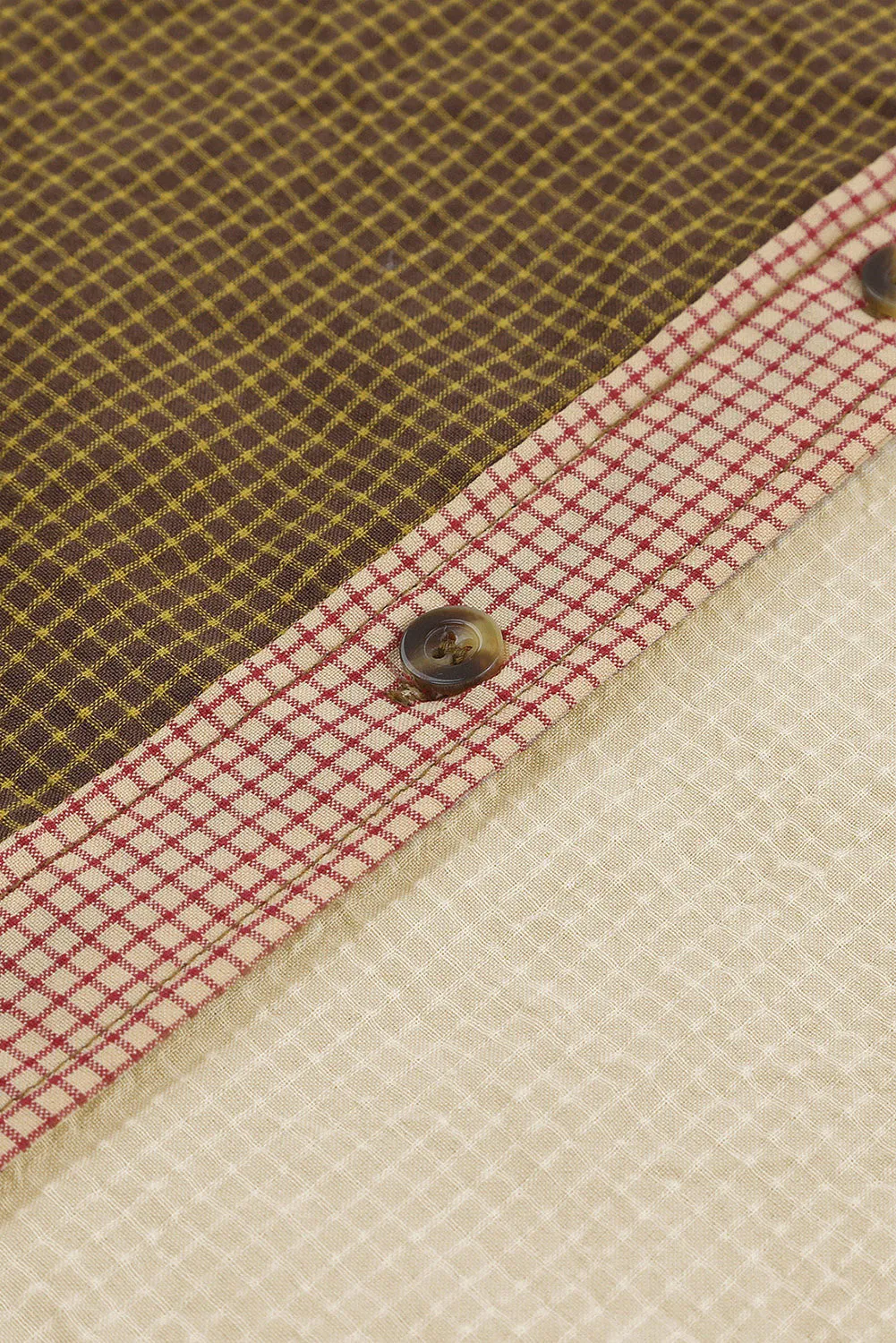 Plaid Color Block Long Sleeve Shirt