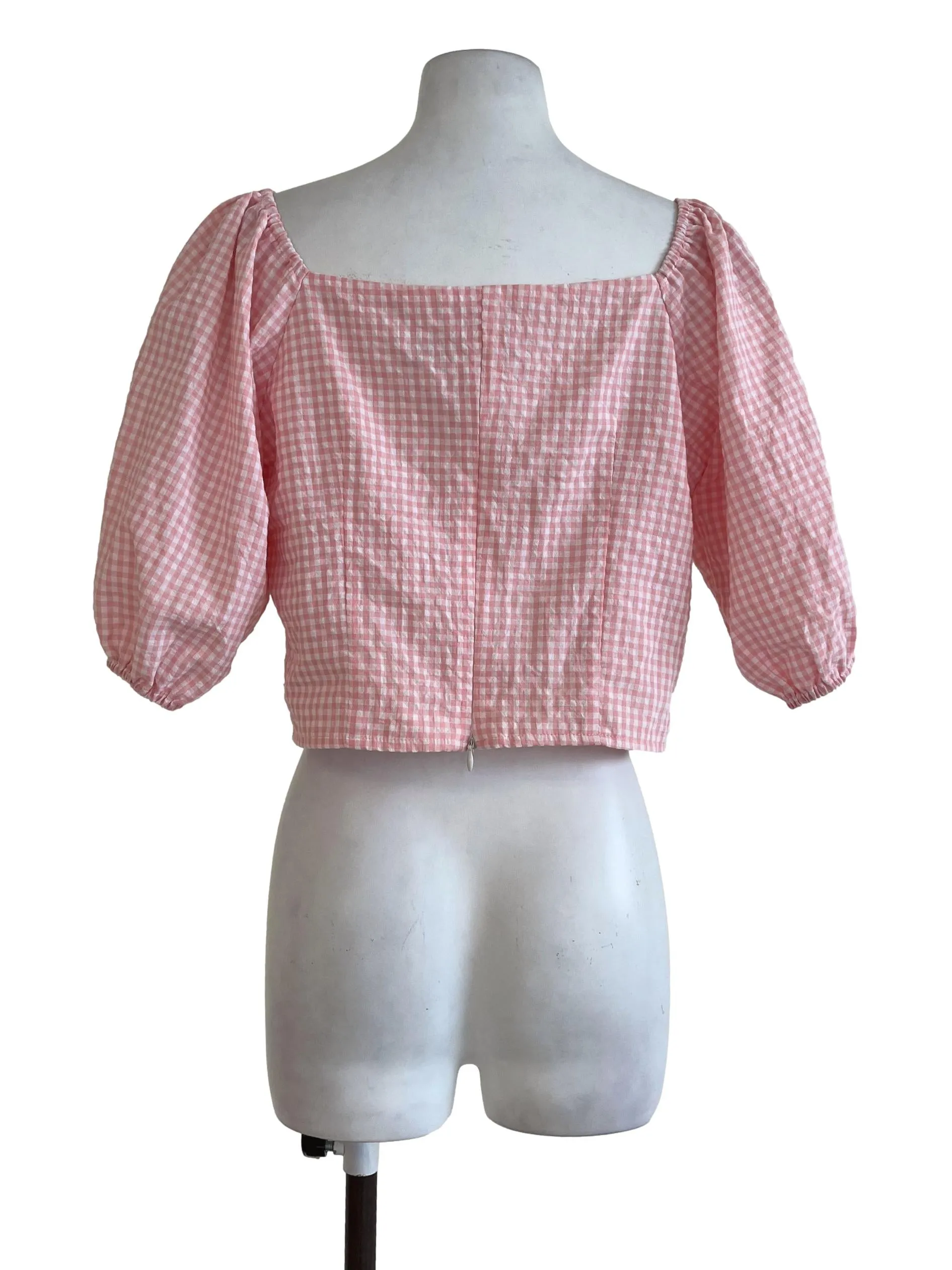 Plaid Pink Top