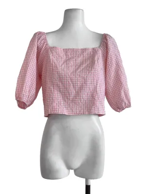 Plaid Pink Top