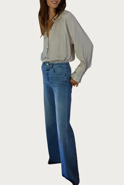 PLEATED BUTTON-DOWN SATIN SHIRT