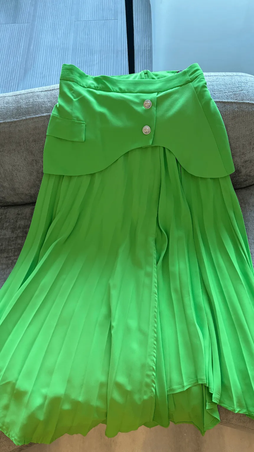 Pleated Wrap Chic Skirt
