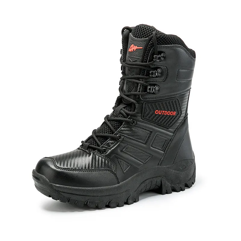 Plus size fan combat boots