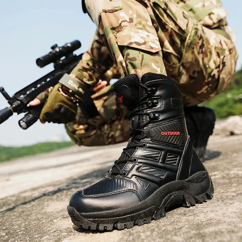 Plus size fan combat boots