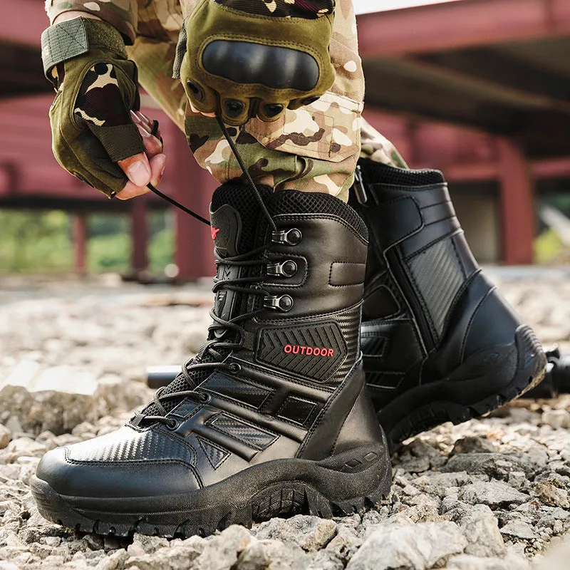 Plus size fan combat boots