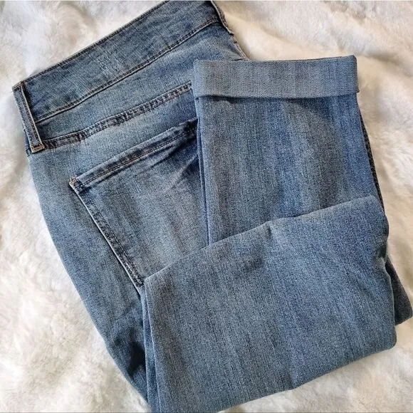 Plus Size! 7Seven Stretch D Lightly Distressed/ Vintage Denim Ankle Jeans