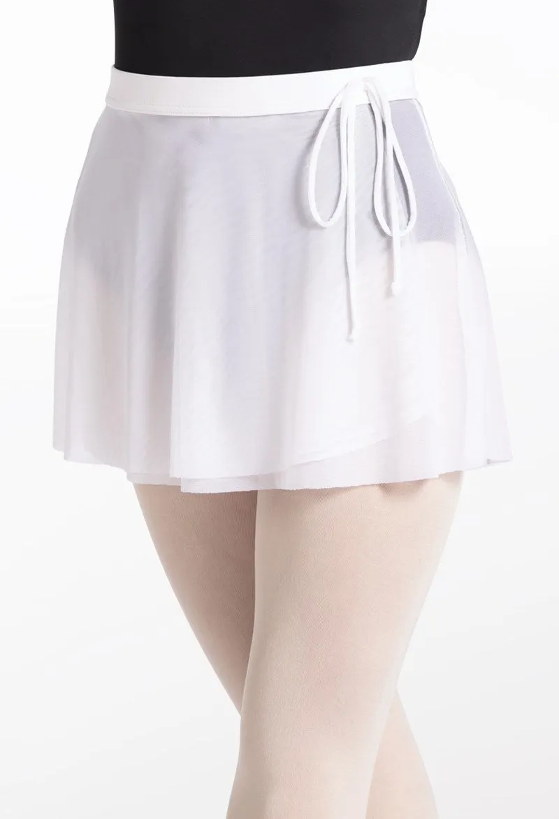 Power Mesh Faux Wrap Skirt