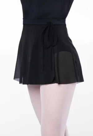 Power Mesh Faux Wrap Skirt