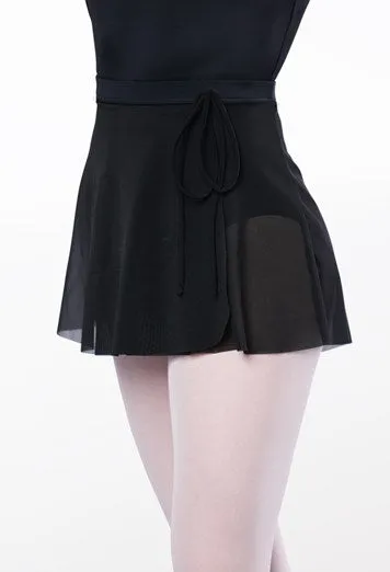 Power Mesh Faux Wrap Skirt
