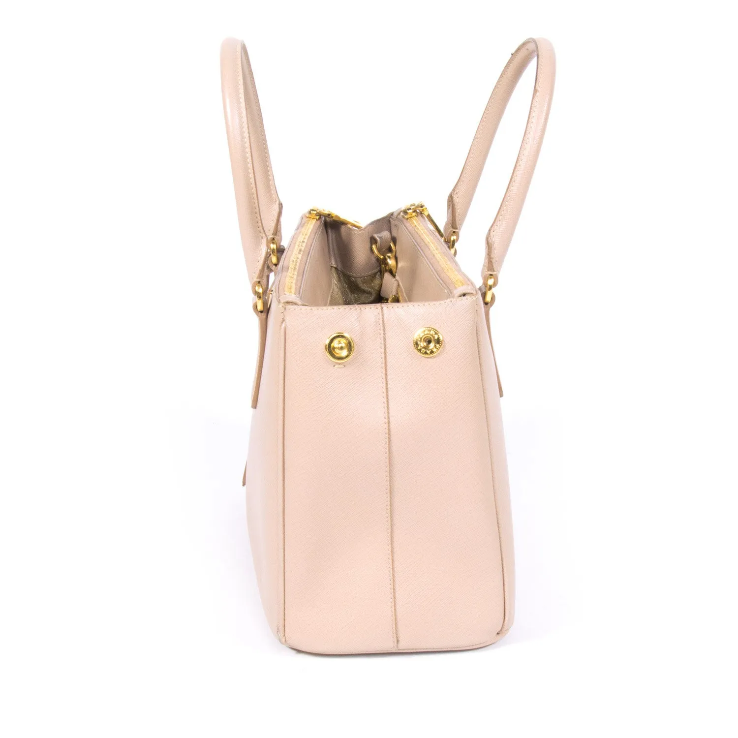Prada Saffiano Lux Double Zip Small