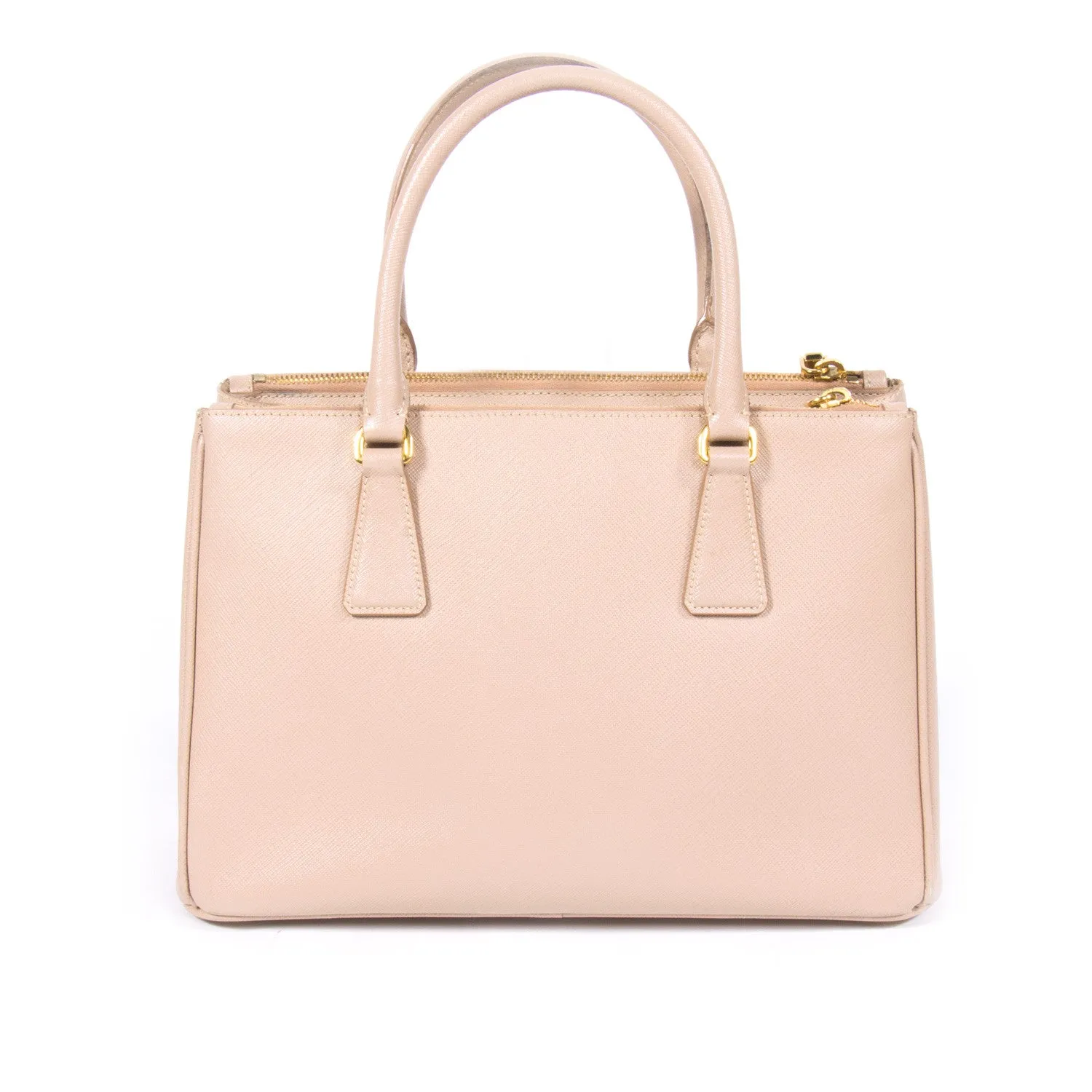 Prada Saffiano Lux Double Zip Small