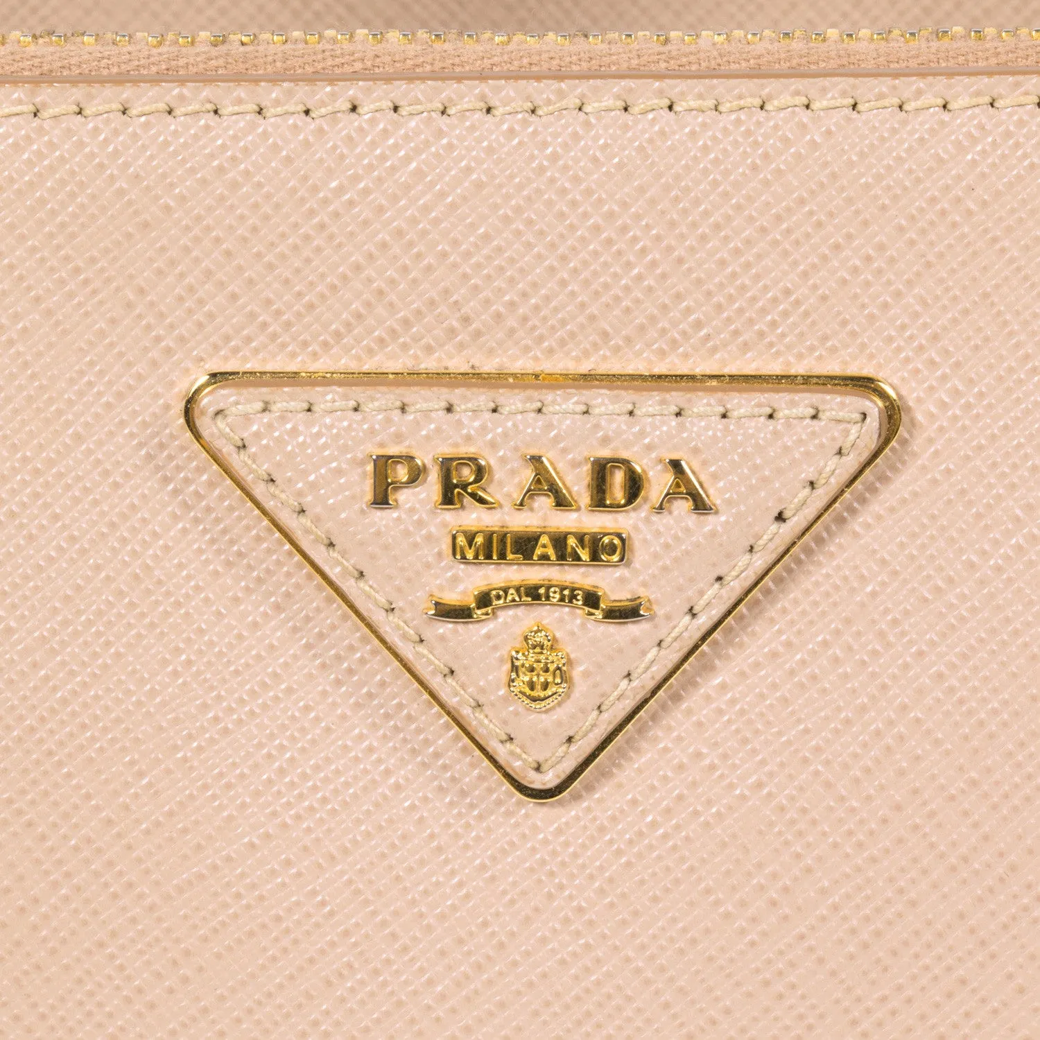 Prada Saffiano Lux Double Zip Small